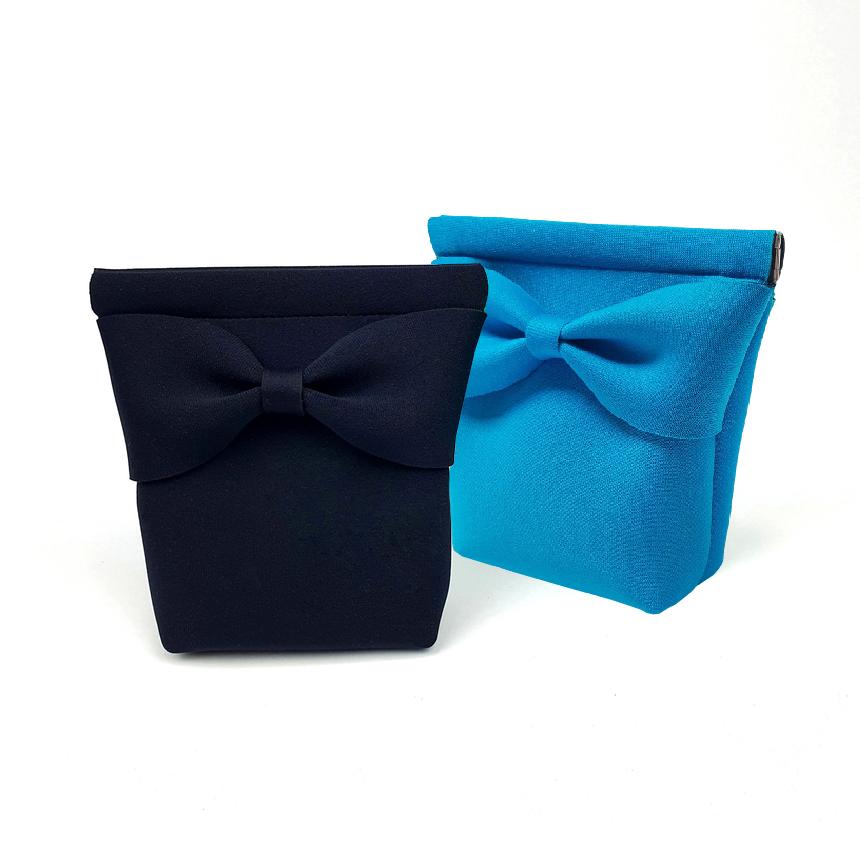 Suin Bag Ribbon Pouch - Blue