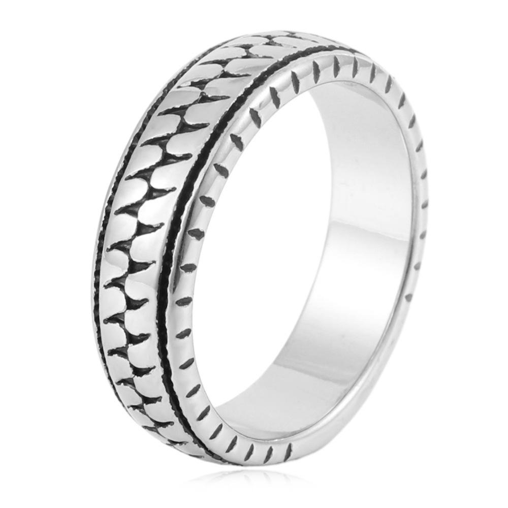 European and American Fashion Ring Batch Niche Creative Striped Ring 2026 No. 7