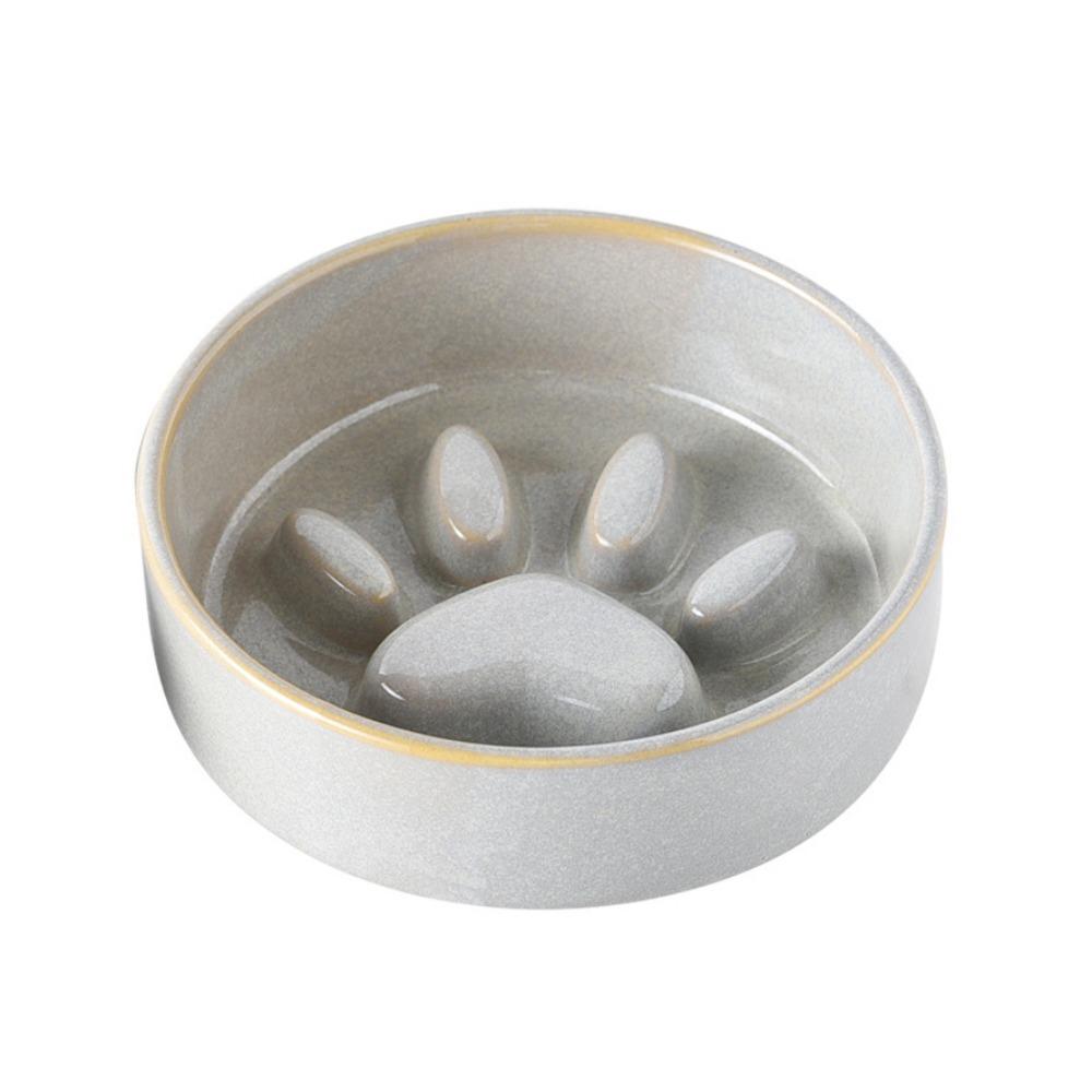 Niedliche Keramiknapf im japanischen Stil für Haustiere, Katzenpfoten-Design, Anti-Schling-Napf, Langsamfresser-Napf für Katzen, Anti-Umkipp-Napf, Runder Wassernapf für Haustiere, Hunde und Katzen