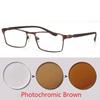 Photochromism Finished Nearsight Myopia Eyeglasses Full Metal Frames Degree Lens Diopters Glasses -1 -1.5 -2 -2.5 -3 -4 To -6
