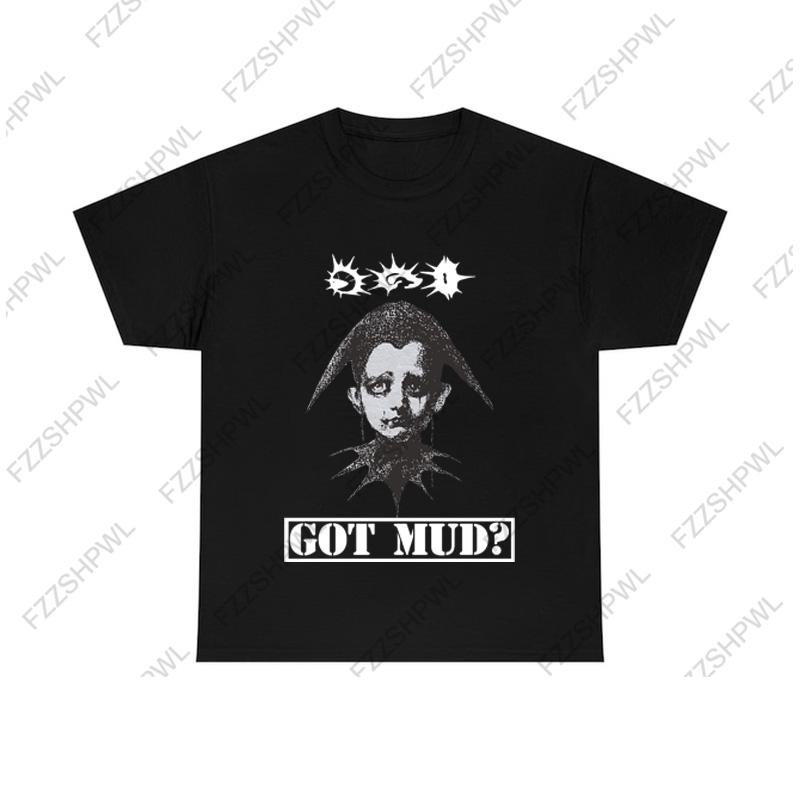 O-Neck Aesthetics Graphic Print Rock Gothic Y2K Cotton T-shirt Vintage Hip Hop Tee Oversized Punk Short Sleeve T-shirt Fashion