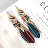Bohemian Retro Tassel Water Drop Feather Earrings