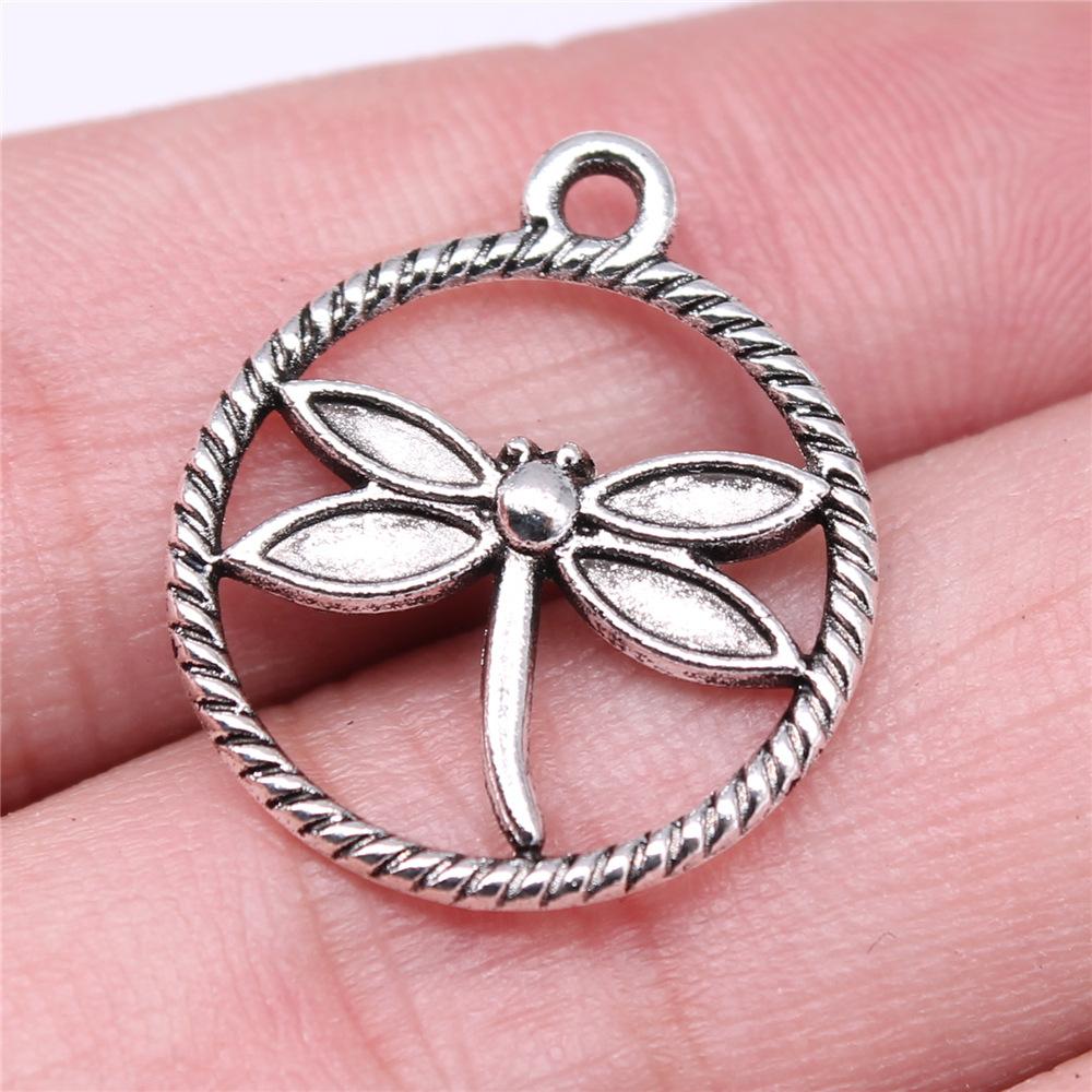 20pcs Dragonfly Charms Antique Silver Color Dragonfly Charms Pendants For Bracelets Dragonfly Charms Making Jewelry