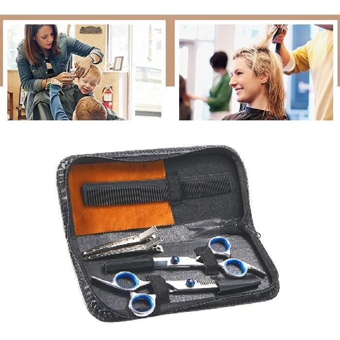Ciseaux De Coiffure Professionnels Ciseaux Pour Cheveux Barbier 7 Pcs Kit Ciseaux De Coiffure Ciseaux De Coupe De Cheveux Gaucher