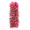 Artificial Violet Flower Vine - Silk Rose Hanging Decor for Weddings and Walls