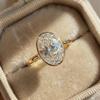 925 Sterling Copper Zircon Fashionable Simple Oval Rings For Women Engagement Wedding Luxury High Quality Zircon Hot Sales
