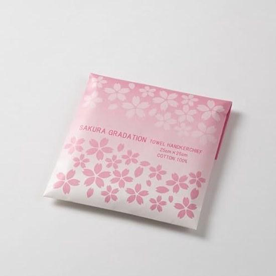 Imabari Towel Packaged Handkerchief SAGURA Sakura Gradation 25cm X Petit Gift Pattern Made Japan Celebration Return Cherry Blossom Pink Gentle Texture