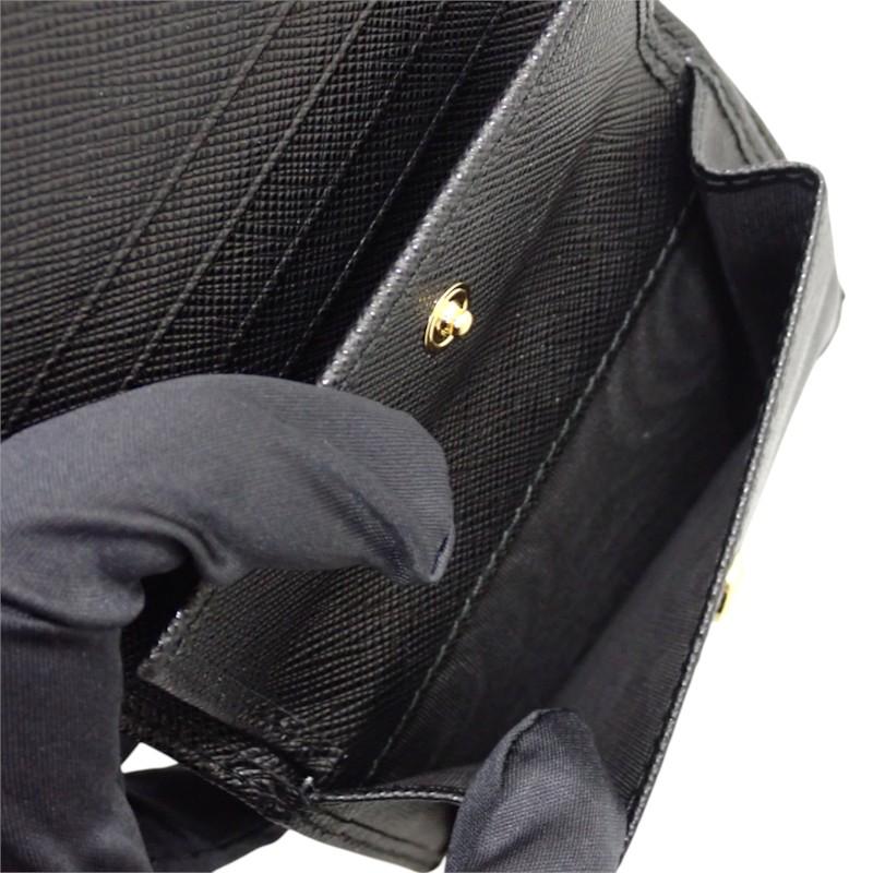 Prada 1MV204_QHH_F0002 Bifold Wallet Black Safiano Women