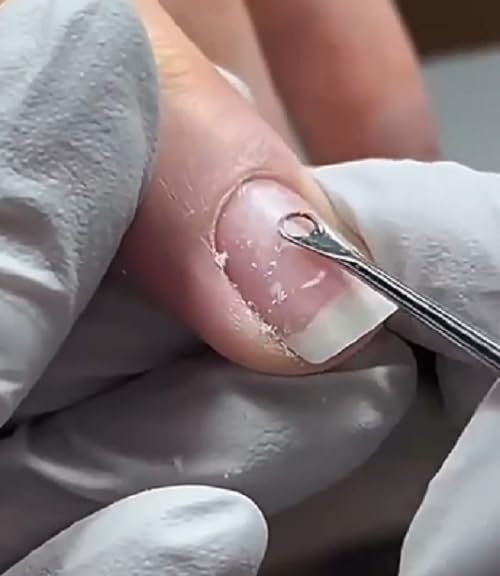 Professional Nail Care Steel Cuticle Nail Art Pusher, Dual-Ended Pusher, Supplies, QT-173 (Silver)