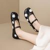 8293-2 niche polka dot pig's trotter split-toe shoes, Mary Jane flats, shallow ballet flats