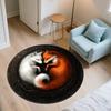 Fox  Round Area Rug,Carpet Rug for Living Room Bedroom Sofa Playroom Decor,Non-slip Floor Mat