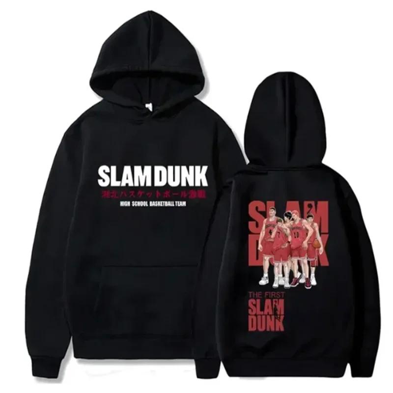 Anime Slam Dunk Hoodies Casual Com Capuz Streetwear Hip Hop Moletons Sakuragi Hanamichi Print Tops Plussize