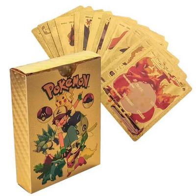 Cartão Dourado Pokemon Cartão Preto Cartão Prateado Holograma Premium Caixa de Cartões Fotográficos