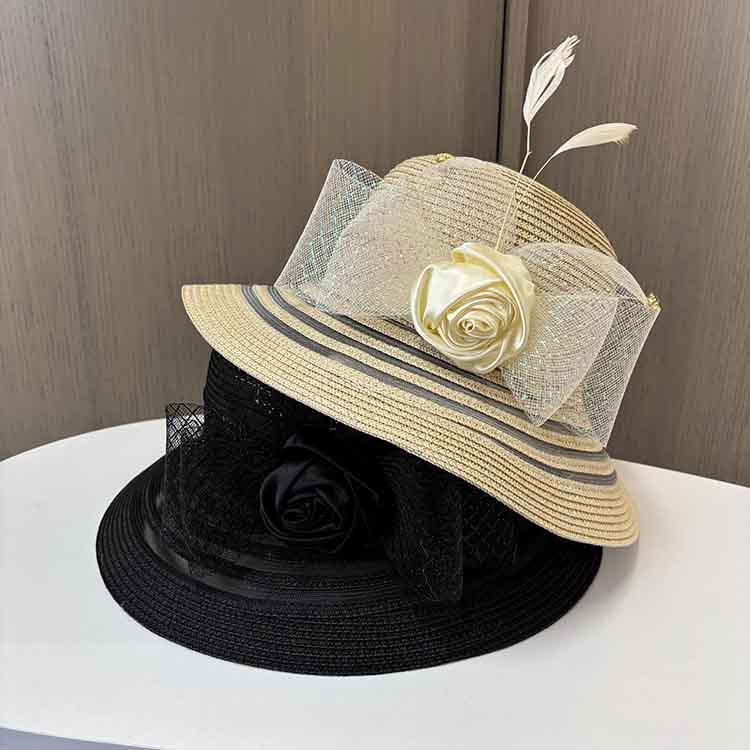 New spring and summer fashion straw hat women's breathable sunshade sun protection straw hat large edge UV protection beach hat
