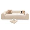 New Sofa Cover with Cream Style Solid Color Plush Sofa Cover Fully Covered with Universal Dust Proof Protective Fabric