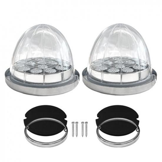 LED Watermelon Lights Side Marker Clearance Brake Turn Signal Truck Trailer Kit