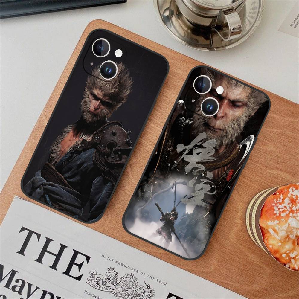 Black Myth Wukong Games Phone Case Phone Case For Iphone 17 16 15 11 13 14 Pro Max X Xr Xs Max 12mini Black Shell Cover Case