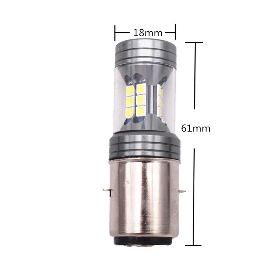 New 100W 3-Side White 6000K Ba20D 22Smd 12V-24V Hi/Lo Beam Headlight Drl Driving Light Bulb For Motorcycle 2Pcs