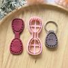 Pack of 4 Plastic Keychain Molds for Polymer Clay Crafting Handmade Jewelry Tool for Family Handmade Projects