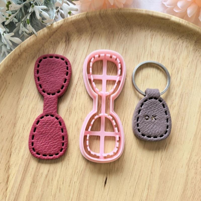 Pack of 4 Plastic Keychain Molds for Polymer Clay Crafting Handmade Jewelry Tool for Family Handmade Projects