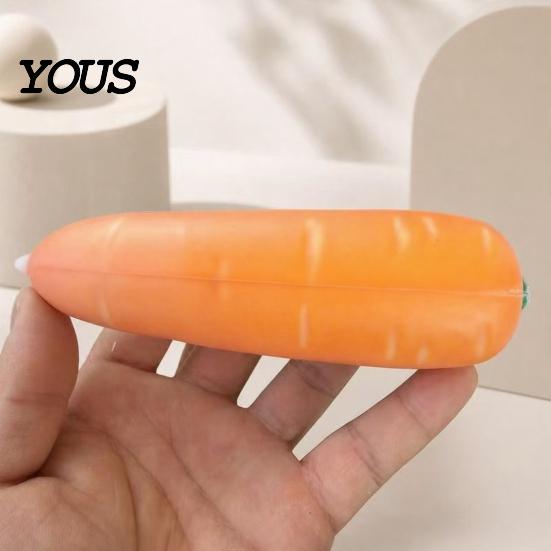 Educational Play Food for Kids Simulation Vegetable Squeeze Toy, Realistic Cucumber Corn Carrot Banana Fidget Toys Stress Interactive Dolls Relief And