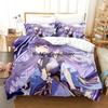 Genshin Impact Game Bedding Set Single Twin Full Queen King Size Bed Set Aldult Kid Bedroom Duvetcover Sets Anime Bed Sheet Set