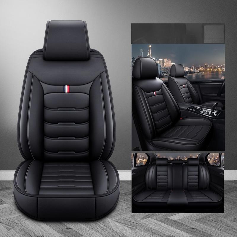 5-Seat Standard Car Seat Cover Set, Premium Faux Leather Seat Protector, New Fashion Car Interior Additions, Universal for All Seasons
