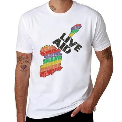 Tričko Live Aid trička pro muže grafické vintage tričko muž designérské tričko
