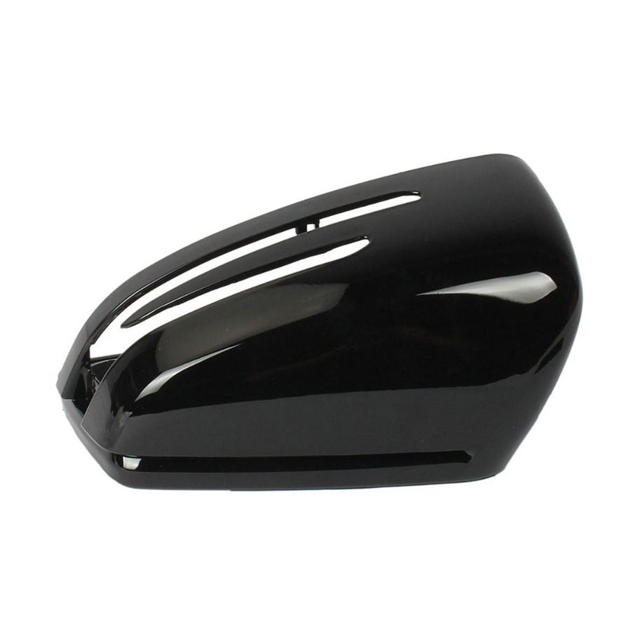 Left +Right Black Door Mirror Cover Cap Housing Wing Rear View Mirror Trim Casing For BENZ A B C E S Class W176 W246 W204 W212 W221 CLA C117