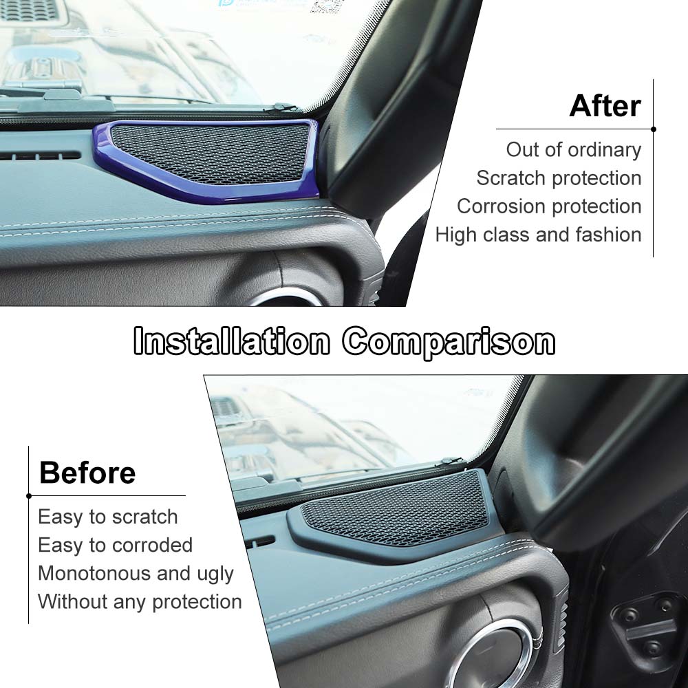 Ford Mustang Mach E Accessories RT-TCZ A-Pillar Audio Stereo Speaker Trim Cover Decor Frame For... Mustang Ecoboost Accessories - Foto 5