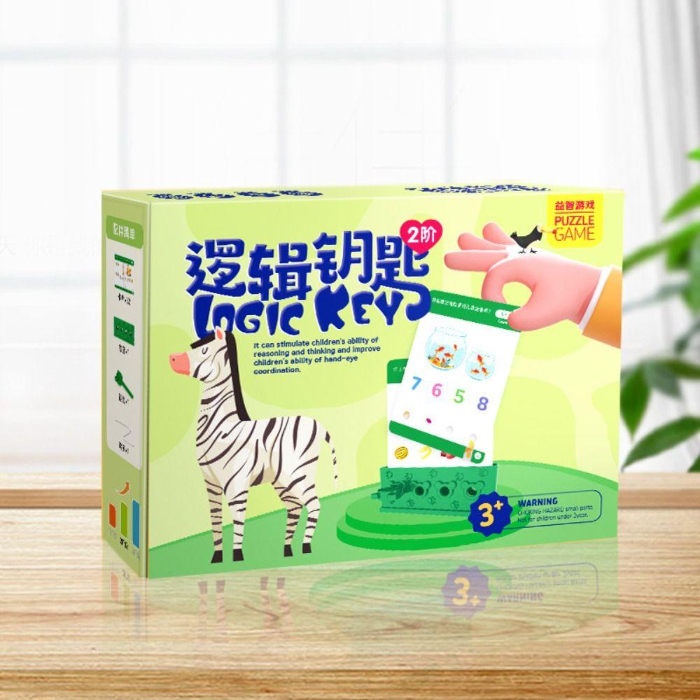 Early Educational English Logic Key Puzzle Game Montessori Key Thinking Puzzle Toy  Children