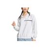 Li Ning Plain Letter Print Drawstring Hoodie Long Sleeve Sweatshirt Women Tops White AWDSB02-1