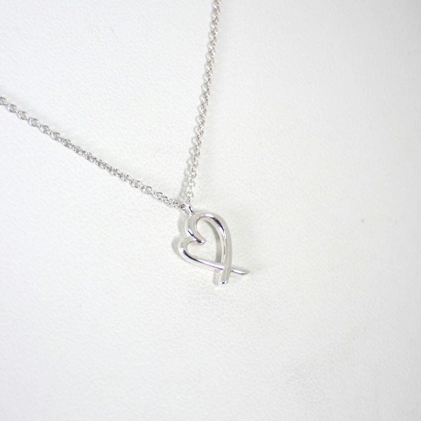 [Used] TIFFANY/Tiffany 925 Loving Heart Pendant/Necklace/j64-8