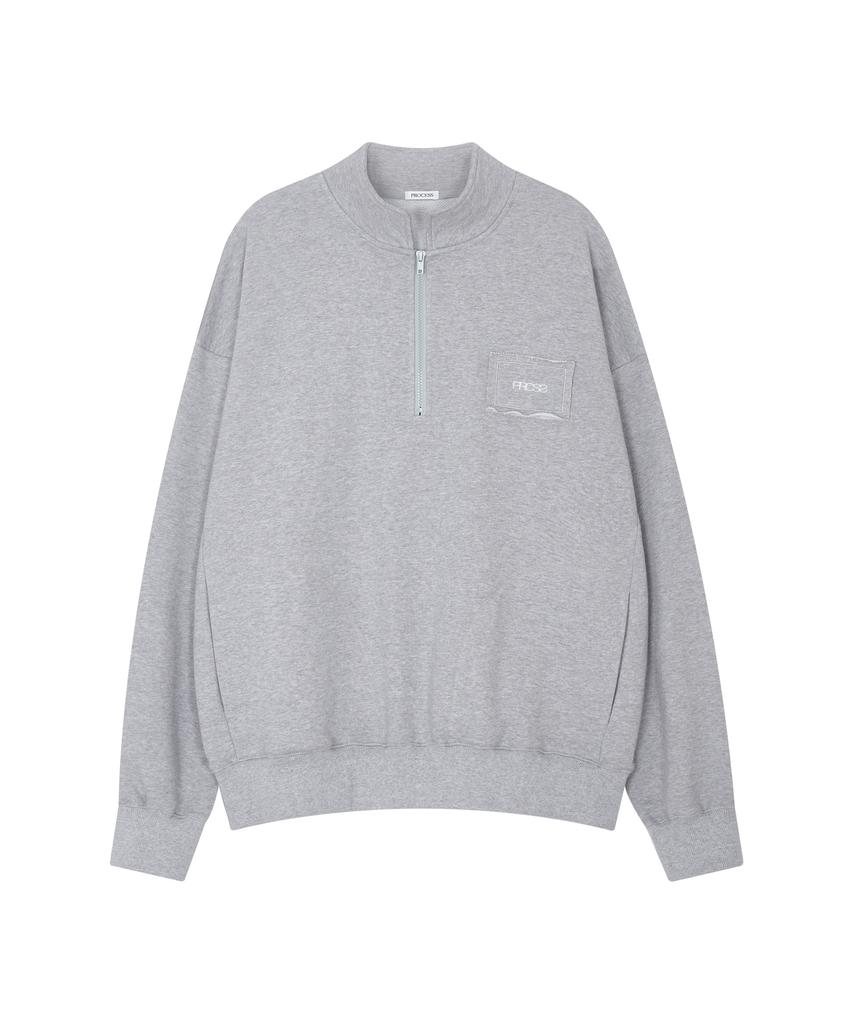 Peuloseseu Sporty Half Zip-Up - Melange Gray
