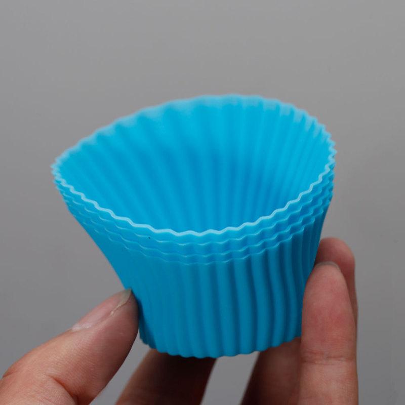 Lingstar 24-Pack Reusable Silicone Baking Cups Cupcake Liners - Muffin Cups Cake Molds