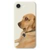 For iPhone 16e Case Yellow Dog Pattern Printing Straight Edge TPU Phone Back Cover