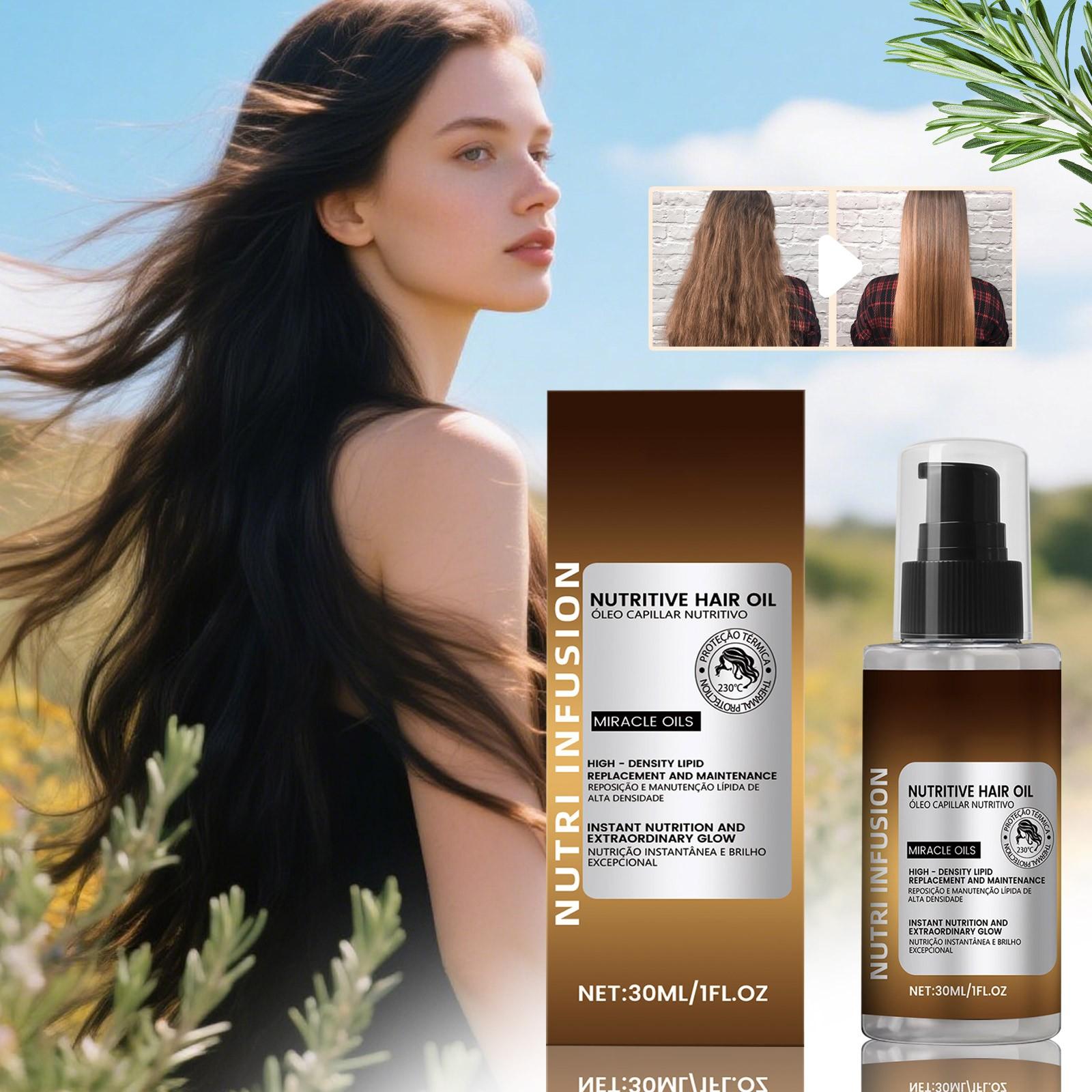 

Питательное масло для поврежденных волос Увлажняющее масло для ухода за волосами Глубоко питает, чтобы уменьшить выпадение и сухость волос, 30 мл One Size коричневый