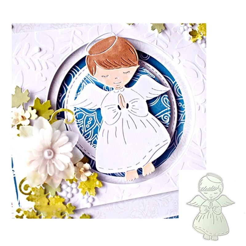 Metal Mold for DIY Supplies Metal Cutting Die Angel Girl Handsize Simple Mold Fine Made DIY Embossing Paper Dies
