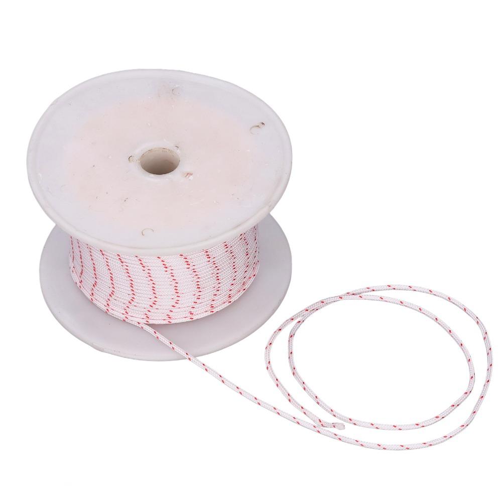 White and Red Recoil Starter Rope Nylon Nylon Cutter Rope Practical Lawn Mower Rope