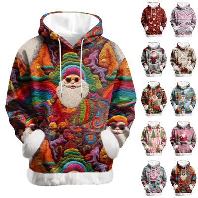 Damen Casual Mode Print Langarm Kapuzenpullover Top
