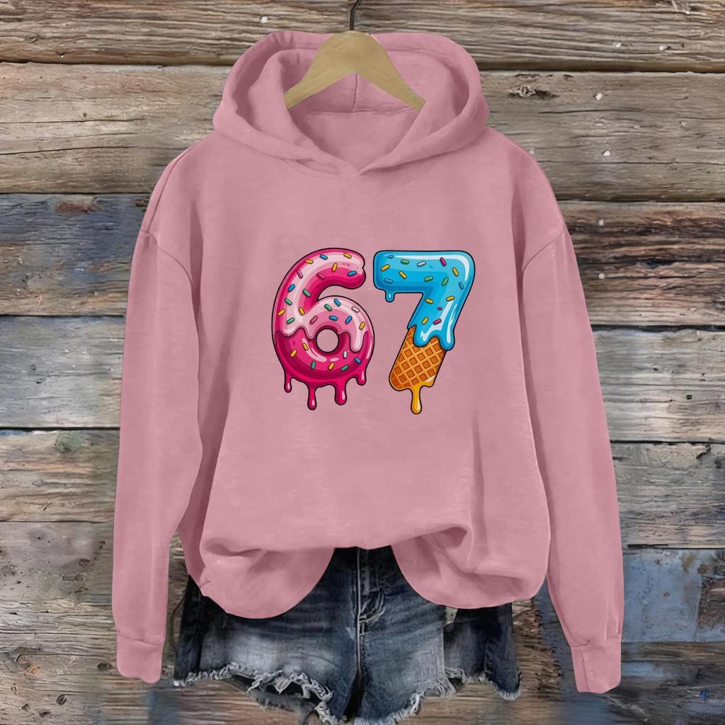 Women's Fashion Daily Versatile Casual Sweatshirts Long Sleeve Hooded Top Sweatshirts