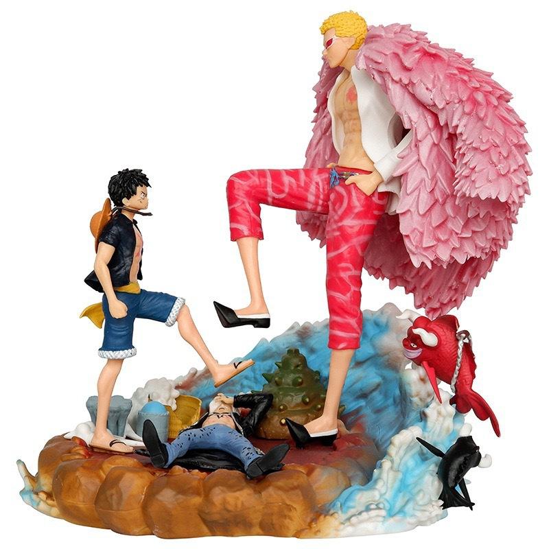 

ONE PIECE AW Luffy VS Doflamingo figure, the famous scene of Little Tangde Island, the second dimension of animation surrounding
