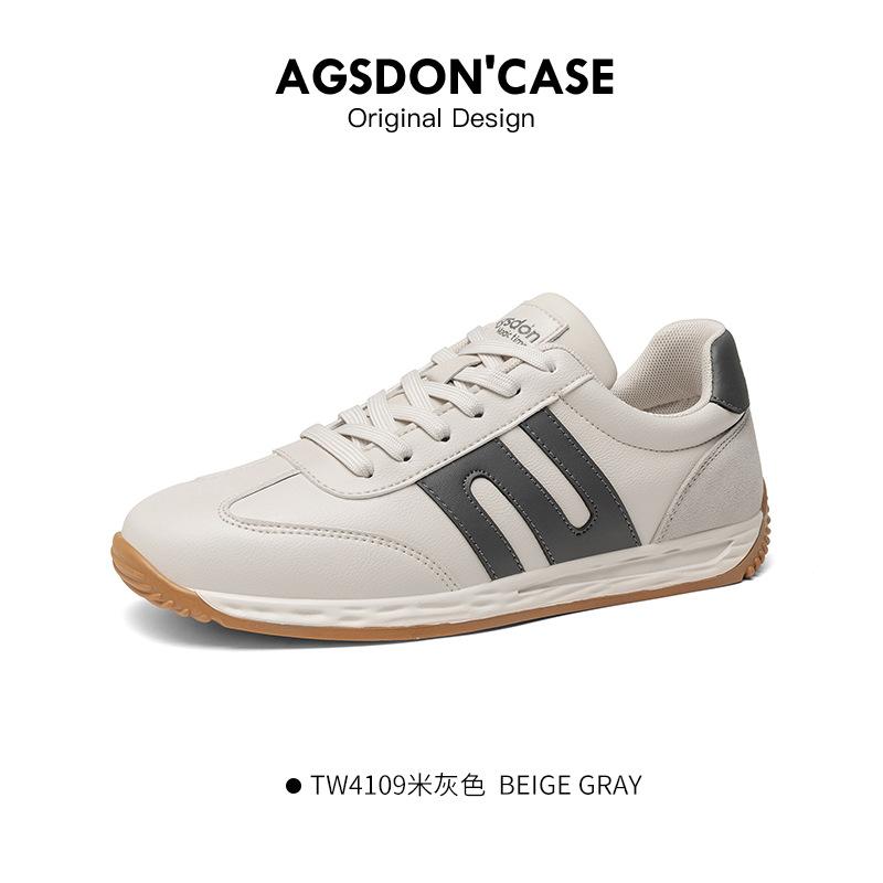 Frühlings-Herrenschuhe 2025 neue Plateau-Forrest-Gump-Schuhe lässige Board-Schuhe Herren Sommer atmungsaktive Leder-Sport-Trainingsschuhe