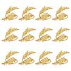 1/6/12pcs Gold Leaf Napkin Ring Buckles Metal Dinnig Table Decoration  for Wedding Birthday Party