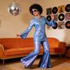 Disco Party Costume Set For Women With Polyester Fabric For Halloween And Cosplay Events