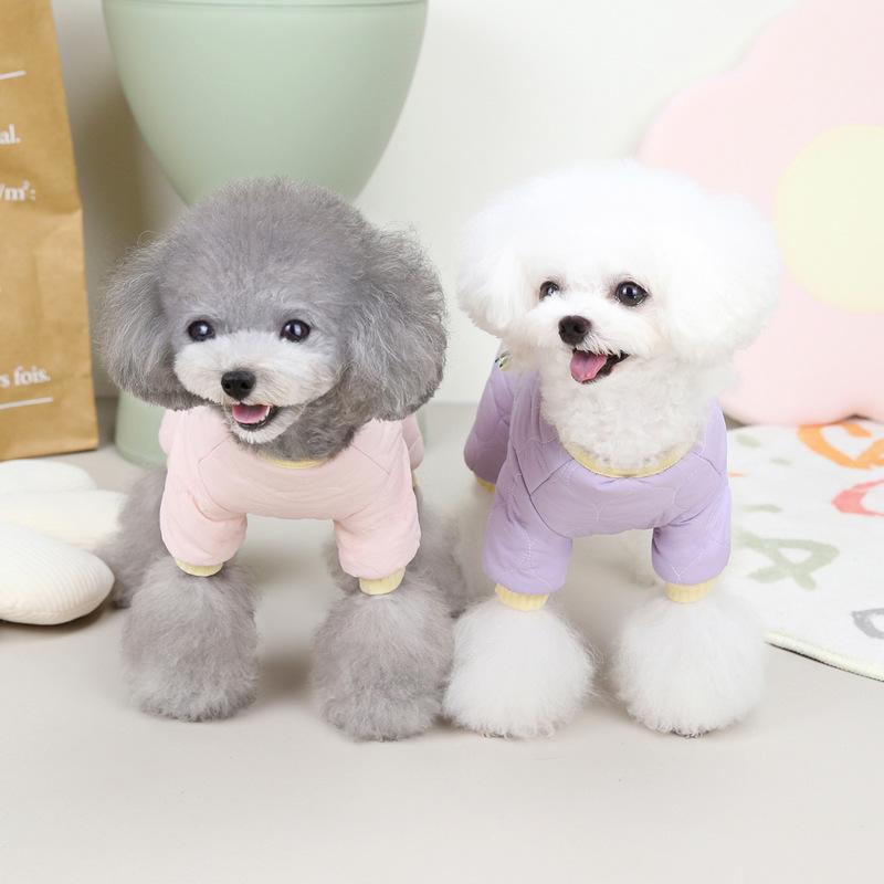 Pet Clothing Dog Clothes Pet Four-Legged Cotton-Padded Clothes Four-Legged Cotton-Padded Clothes 22 Pineapple Four-Legged Cotton-Padded Clothes