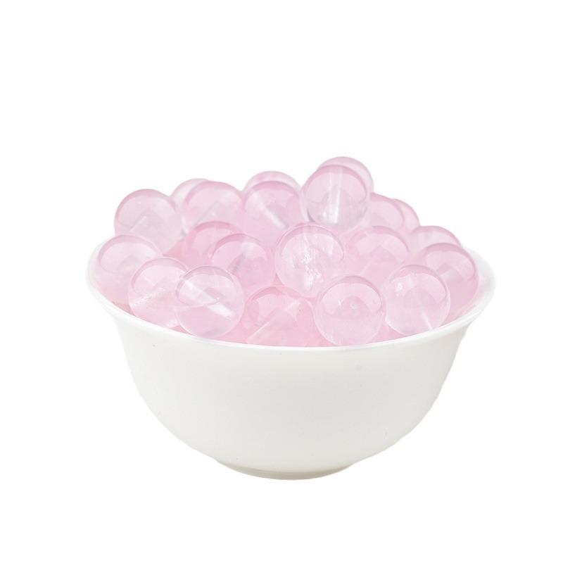 Contas de Gelatina Rosa Quartzo Rosa Moçambique para Pulseira DIY Flor de Pêssego para Meninas