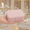 PU Leather Jewelry Box, Multi-Layer Organizer, Compact Lightweight Protective Jewelry Holder, for Rings Earrings Bracelets