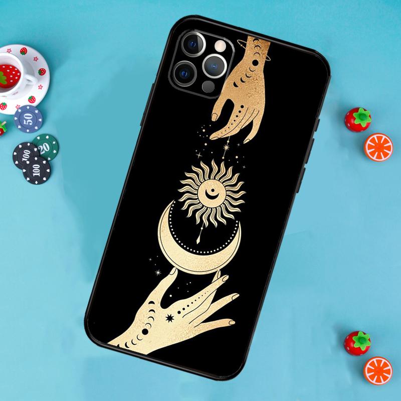 SUN AND MOON Mystic Zodiac Phone Case For iPhone 17 Air 14 16 15 11 12 13 Pro Max 12 13 mini 15 16 Plus 16e Cover Funda