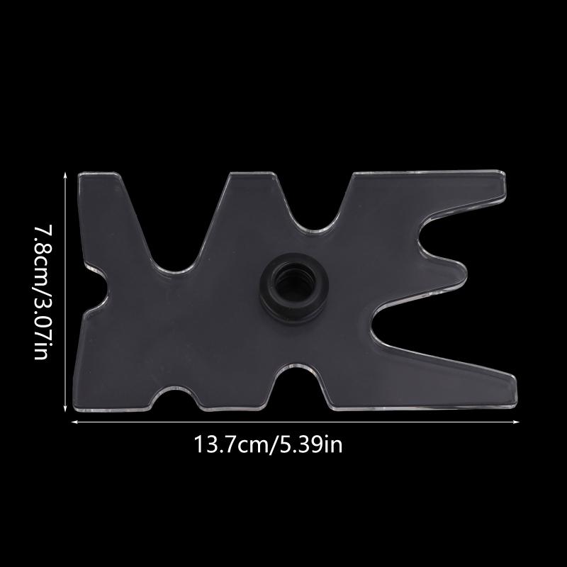 Transparent Acrylic Pool Billiard Cue Bridge Head Plug-In Easy To Use Pool Stick Holder Rubber Acrylic Billiard Cue Bridge